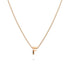Initials Brick Alphabet Letter Necklace Rose Gold Layered Steel Jewellery